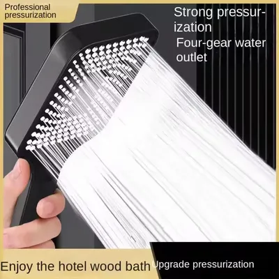 3 Modes Handheld showerhead with Brush Cotton Filters One-click Stop Water Saving High Pressure Handheld Showerhead for Bathroom