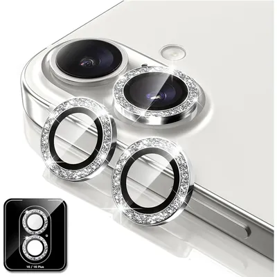 Glitter Camera Lens Protector Cover for IPhone 17 Air 16E 15 17 Pro Max 14 Plus 13 Mini 12 11 IPhone 16 17 Pro Phone Protection