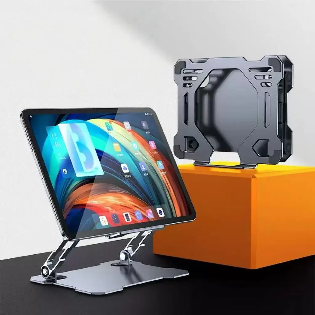 Neuer Tablet-Ständer. Universeller drehbarer Desktop-Telefonständer aus Metall Image