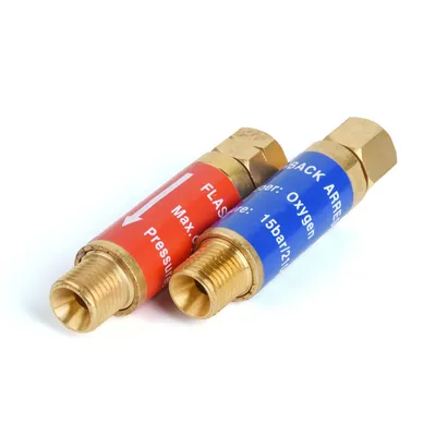 Flashback Arrestor Oxygen Acetylene Propane Check Valve Flame Buster 9/16" for Pressure Reducer Gas Regulator and Cutting Torch