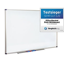 office marshal Profi Whiteboard Magnetisch Lackierter Stahl Einseitig 90 (B) x 60 (H) cm