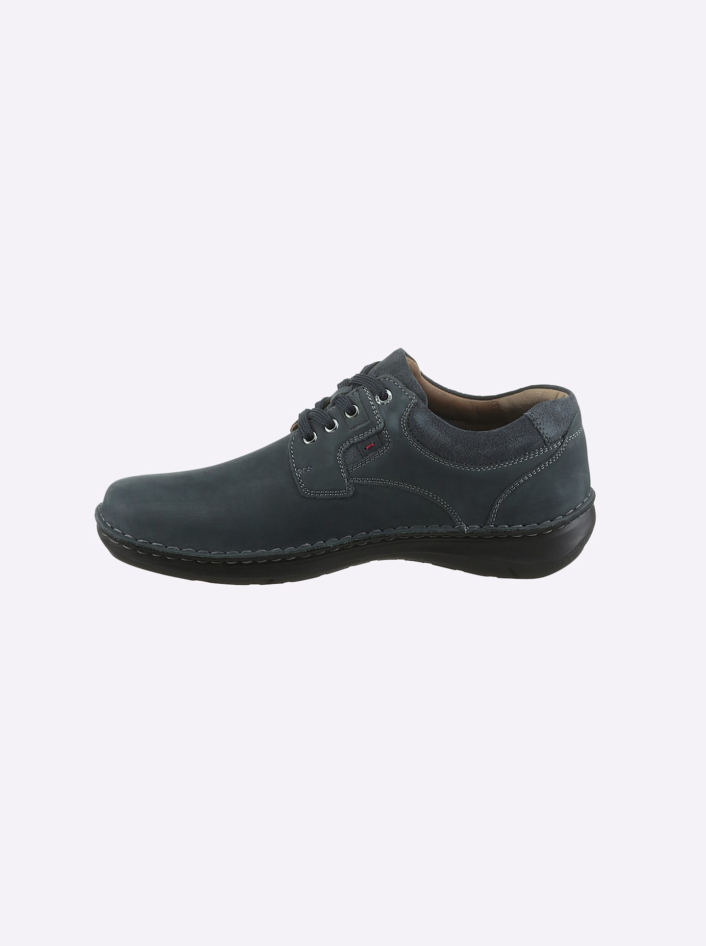 Schnürschuh JOSEF SEIBEL, Herren, Gr. 47, blau (marine), Leder, Nubukleder, Schuhe Schnürschuh