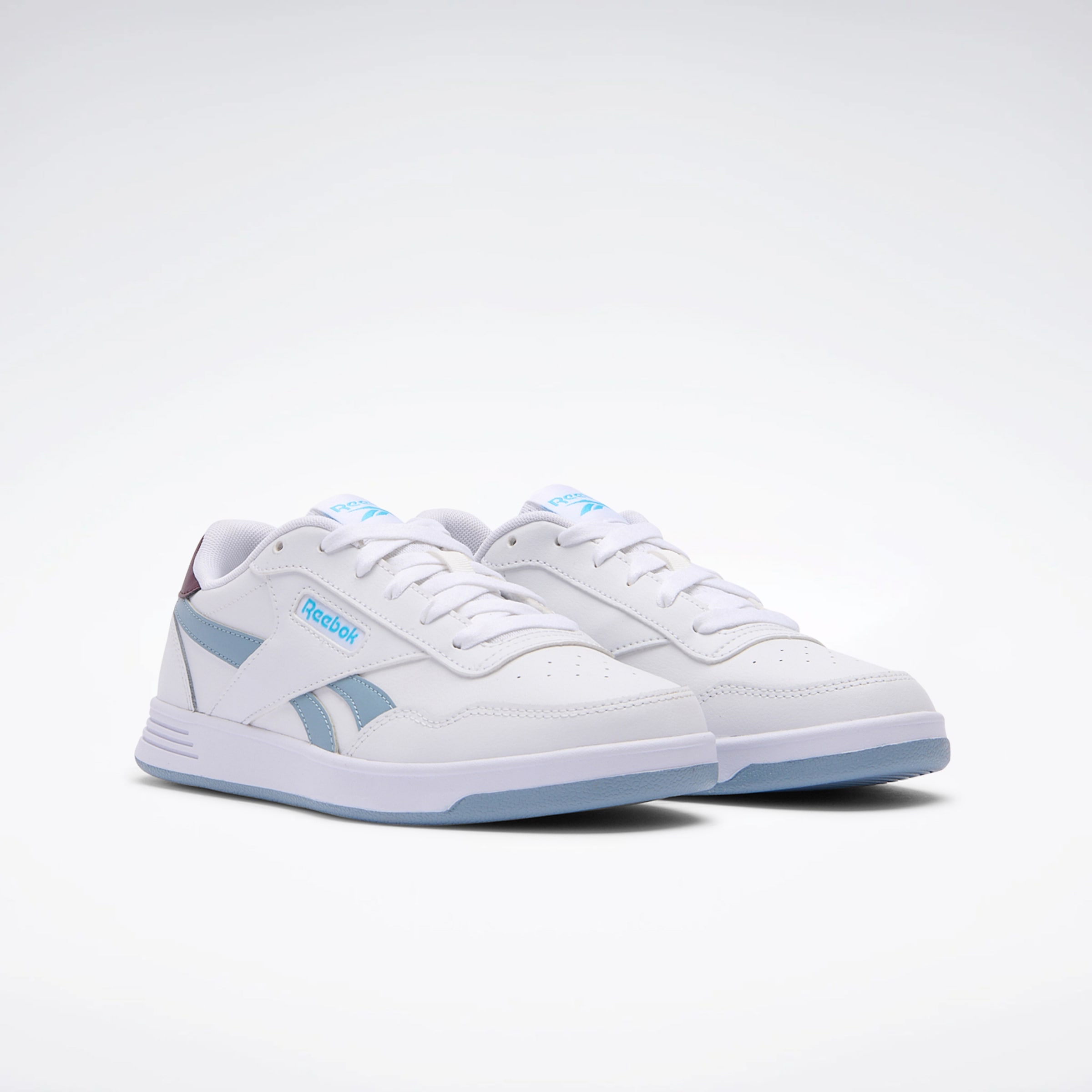 Sneaker REEBOK CLASSIC "REEBOK COURT ADVANCE", Damen, Gr. 37,5, ftwrweiß, ftwrweiß, leisureblau, Synthetik, Schuhe Sneaker