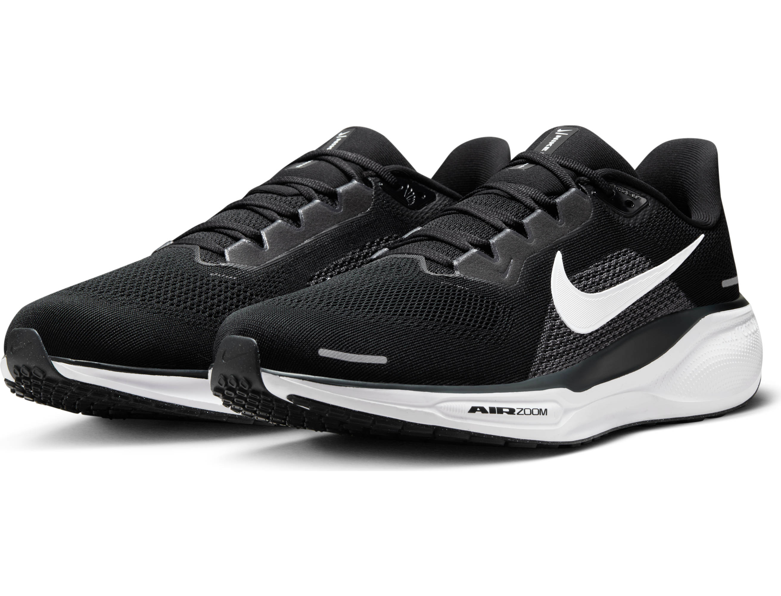 Laufschuh NIKE "AIR ZOOM PEGASUS 41 WIDE", Herren, Gr. 41, schwarz, weiß, anthrazit, Textil, Schuhe Laufschuh