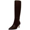 Stiefel STEVE MADDEN "STEVE MADDEN Stiefel Leder", Damen, Gr. 39, braun, Leder, elegant, Schuhe