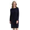 Strickkleid TOM TAILOR, Damen, Gr. 34, N-Gr, lunar eclipse, Strick, Obermaterial: 55% Baumwolle, 26% Polyamid, 11% Polyacryl, 5% Wolle, 3% sonstige Fasern, meliert, casual, regular fit kniebedeckend, U-Boot-Ausschnitt, Langarm Rippbündchen, Kleider,...
