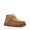 Schnürboots CLARKS "Torhill Hi", Herren, Gr. 41,5, braun (schwarz sand suede), Nubukleder, casual, Schuhe, Komfortschuh, Schnürstiefel, Bequemschuh mit herausnehmbarem Fußbett