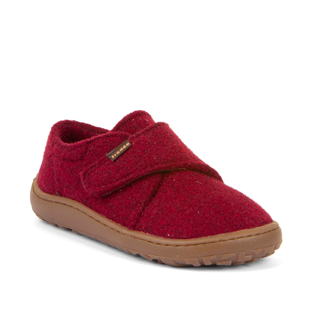 Hausschuh FRODDO "BAREFOOT WOOLY", Kinder, Gr. 30, beerenfarben, Wolle, Basic, Schuhe, Klettschuh, Kindergartenschuh mit Wollfutter Image