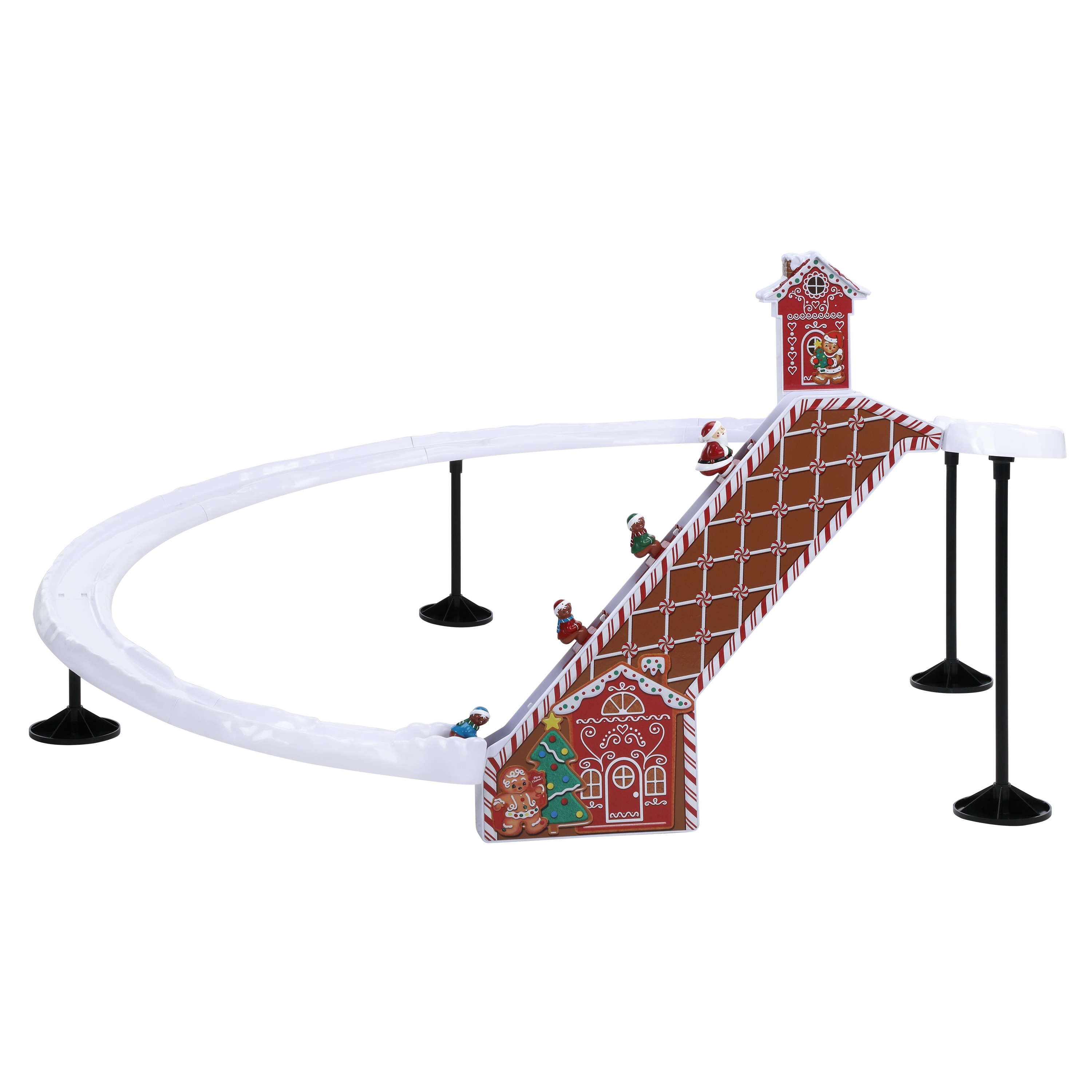 47 in. Animated & Musical Gingerbread Ski Slope
