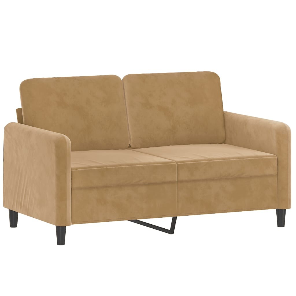 vidaXL 2-Sitzer-Sofa Braun 120 cm Samt Image