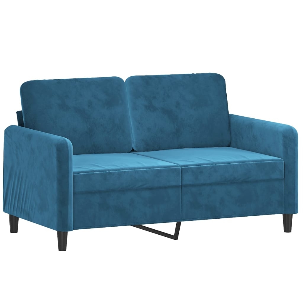 vidaXL 2-Sitzer-Sofa Blau 120 cm Samt Image