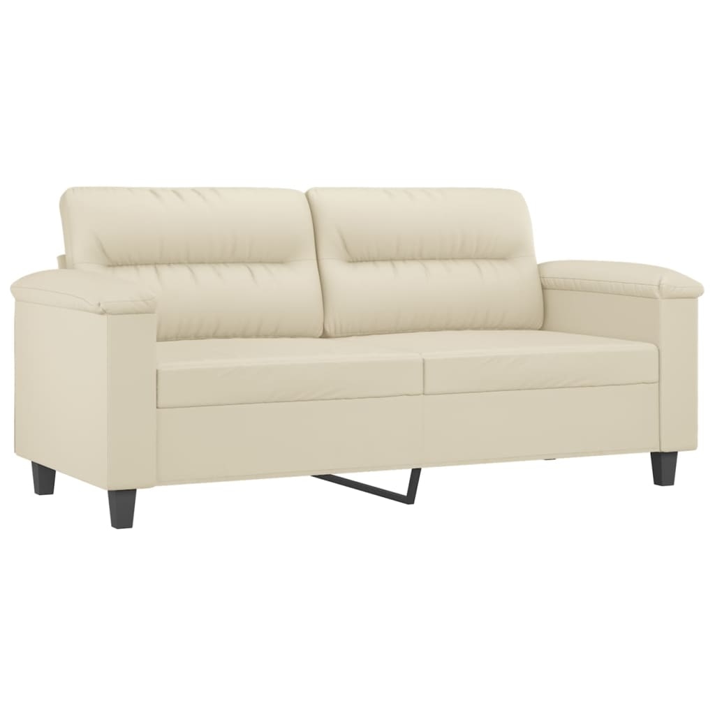 vidaXL 2-Sitzer-Sofa Creme 140 cm Kunstleder Image