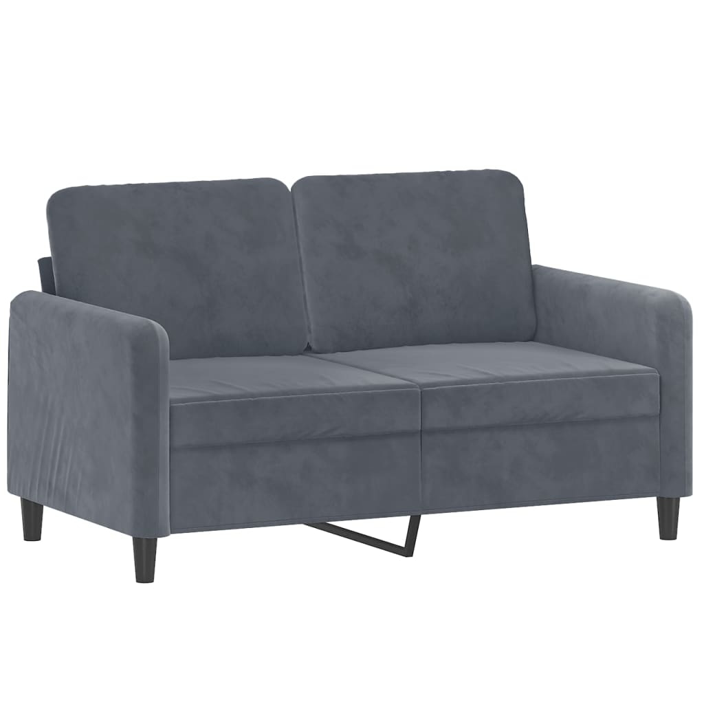 vidaXL 2-Sitzer-Sofa Dunkelgrau 120 cm Samt Image