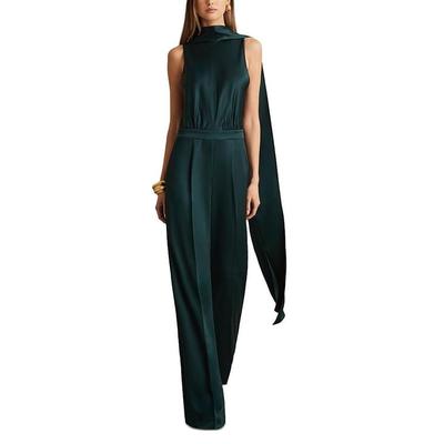 Farah Draped Jumpsuit - Green - Reiss Jumpsuits