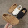 Mokassins für Jungen, modisch, einfarbig, für Kinder, Schule, Freizeitschuhe, atmungsaktiv, rutschfest, für Kinder, Slip-on-Flats, Slipper, Größe 21–30