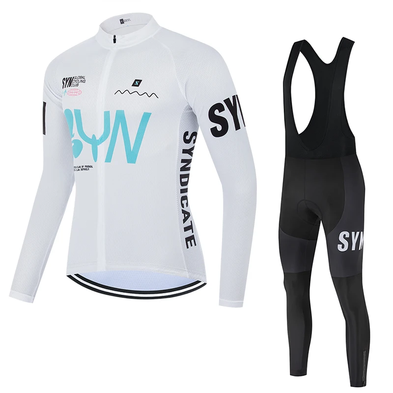 SYN combinaison de cyclisme ensemble long automne et hiver hommes vélo de route combinaison de cyclisme maillot de cyclisme bavoir de cyclisme chemise de cyclisme veste de cyclisme
