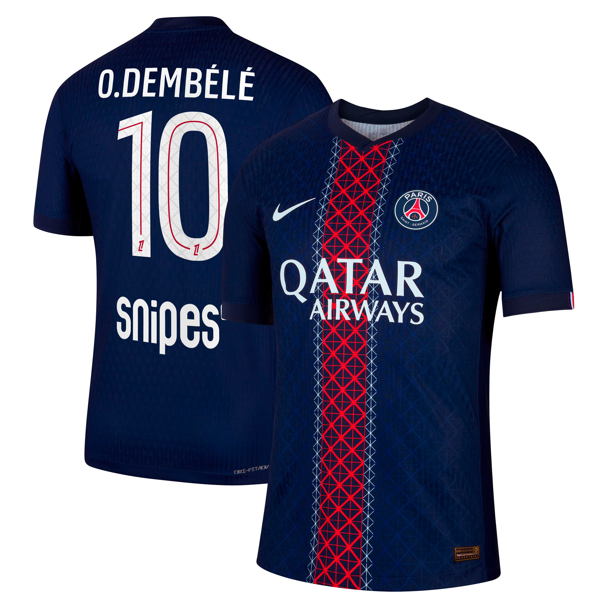 PSG Nike Dri-FIT ADV Match Heimtrikot 2025-26 mit Aufdruck O. Dembélé 10 Image