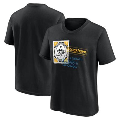 Pittsburgh Penguins Global Series 2025 Hometown To Stockholm T-Shirt - Jugendliche Image