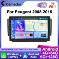 Camecho Wireless Carplay Android Auto Radio per Peugeot 2008-2015 Sistema intelligente per auto 6 + 128G AI voce 4G WIFI GPS Car Stereo