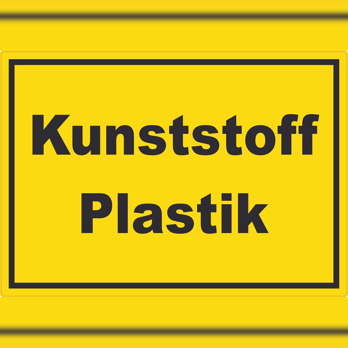 HB-Druck Kunststoff Plastik Mülltrennung Aufkleber mit Text A9 (37x52mm) Image