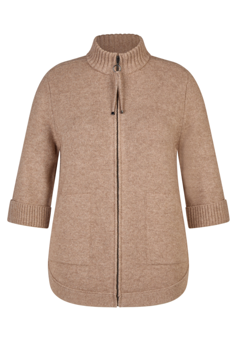 Rabe Strickjacke "Cozy" Gr. 46 in braun | 48% Wolle