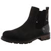 Chelseaboots MUSTANG SHOES "Marian", Herren, Gr. 40, grau (dunkelgrau), Lederimitat, Elastischer Einsatz, klassisch, Schuhe, Stiefelette, Boots mit Warmfutter
