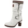 Winterstiefel MUSTANG SHOES "Palma", Damen, Gr. 39, Normalschaft, weiß, Lederimitat, Textil, modisch, Schuhe, Kurzstiefel, Winterstiefel mit wärmendem Textifutter