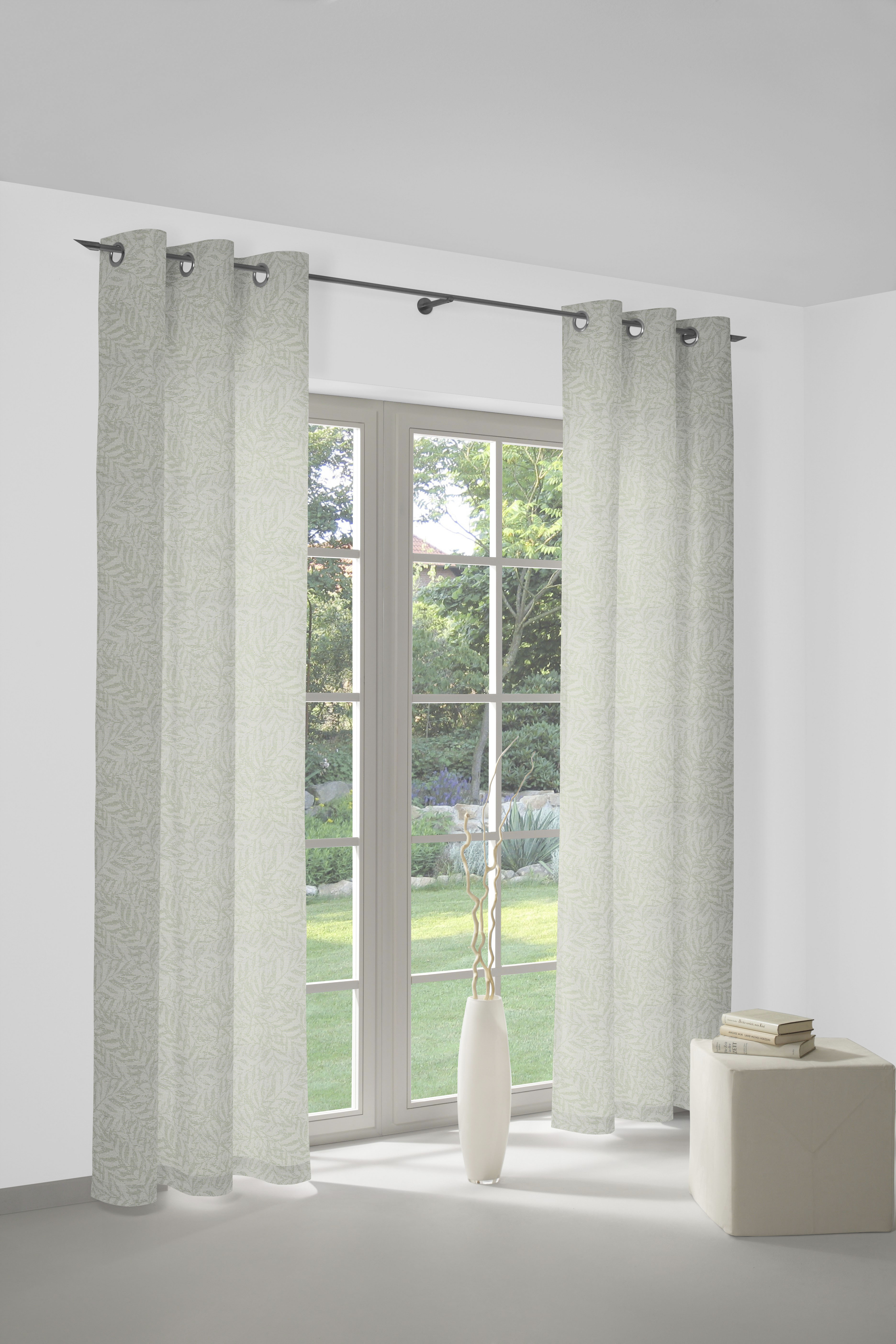 Vorhang WIRTH "Gospic" Gr. 2, grün, B:132cm H:175cm, Jacquard, Baumwolle, Polyester, Gardinen Image