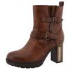 Winterstiefelette MUSTANG SHOES "Nana", Damen, Gr. 36, braun, Lederimitat, Textil, used, modisch, Schuhe, Boots, Winterstiefelette mit Reißverschluss
