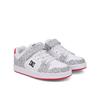 Sneaker DC SHOES "Manteca 4 V", Kinder, Gr. 13,5(31), weiß, schwarz, hotpink, 51% Leder, 49% Synthetikmaterial, Schuhe