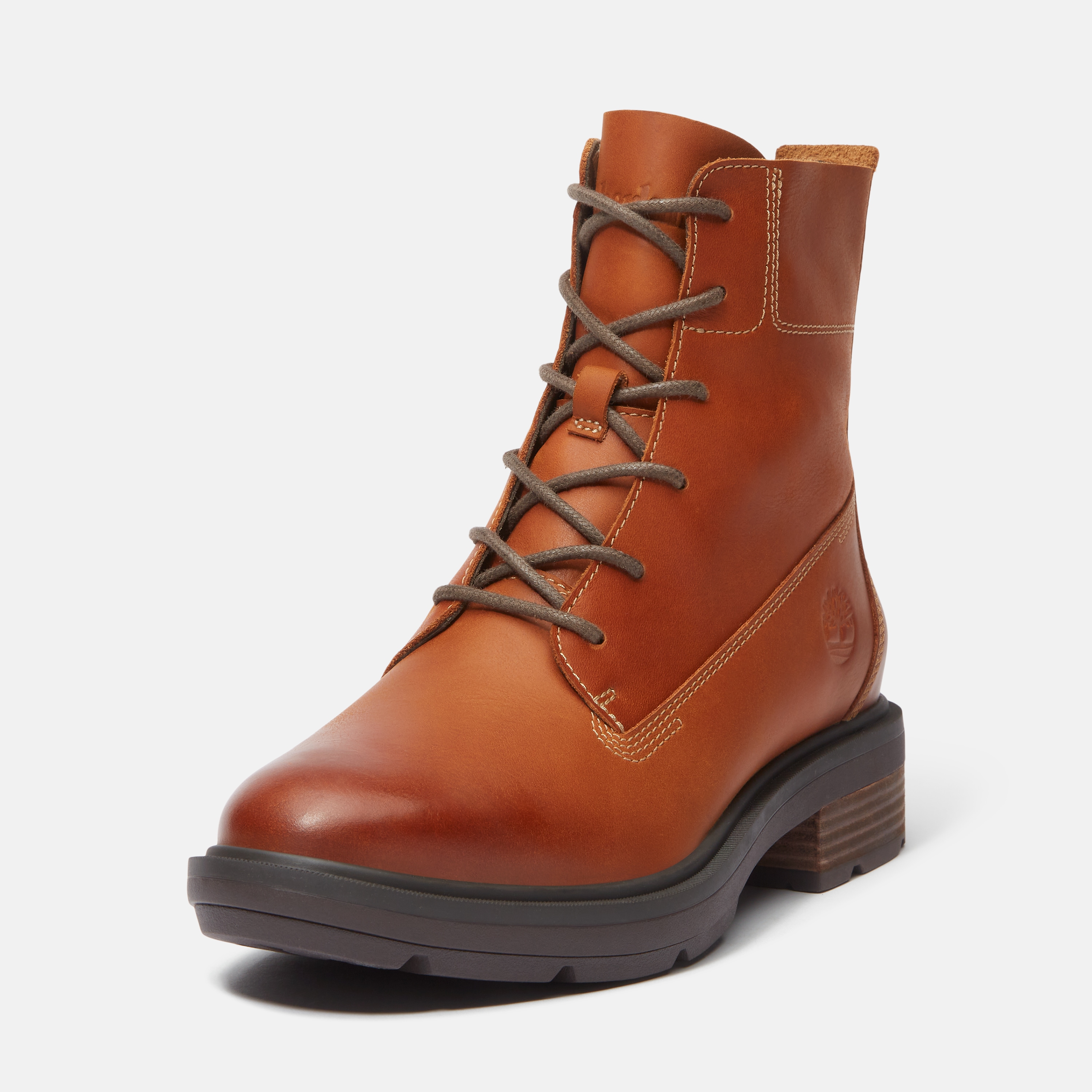 Schnürboots TIMBERLAND "BRIMFIELDMID LACE UP BOOT", Damen, Gr. 37, medium braun full grain, Leder, Schuhe Schnürboots, Winterstiefel, Schnürstiefel, Winterschuhe