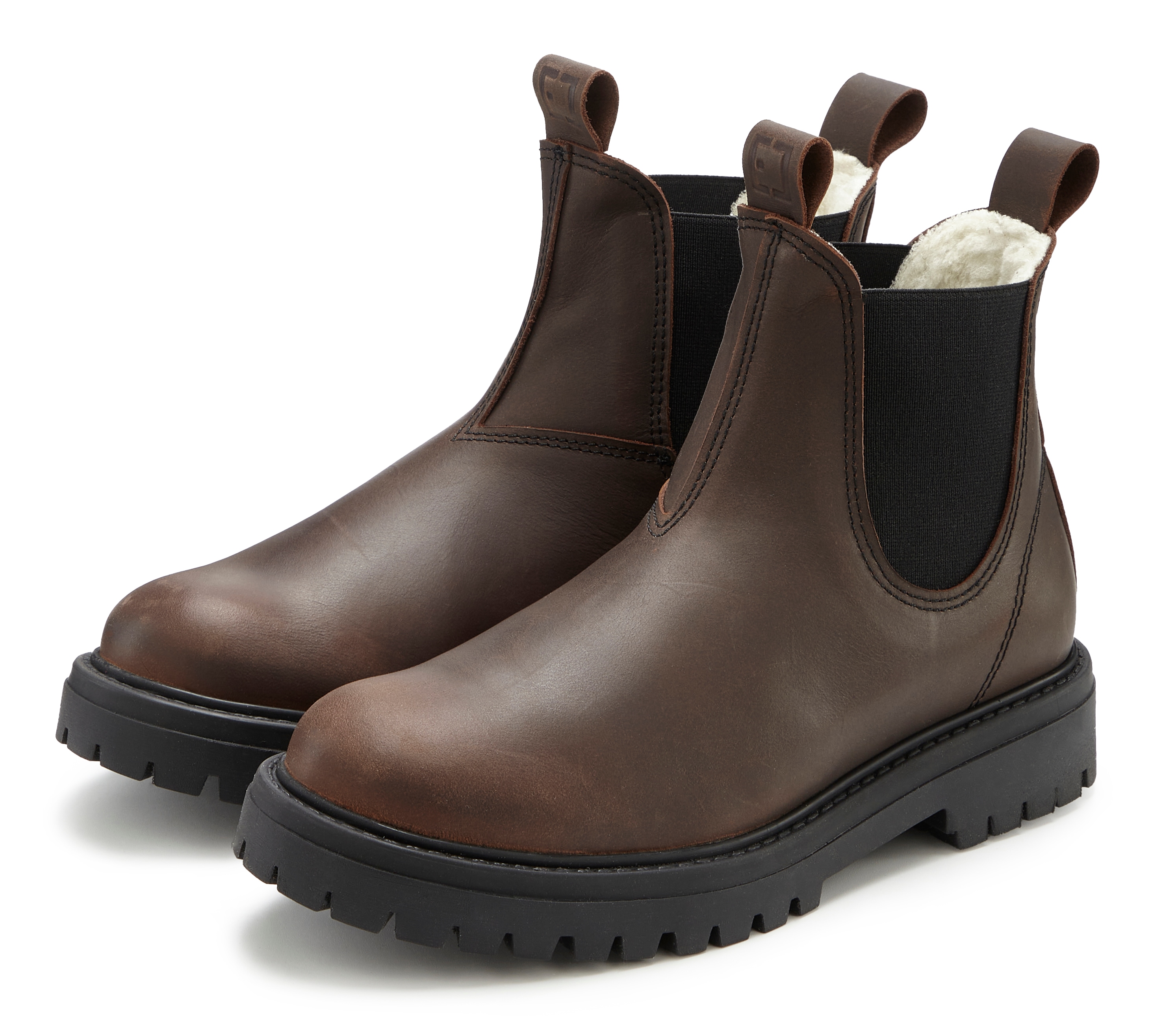 Stiefelette ELBSAND, Damen, Gr. 38, braun (dunkelbraun), Obermaterial: 100% Rindsleder. Futter: 100% Textilmaterial. Decksohle: 100% Textilmaterial. Laufsohle: 100% Synthetik, unifarben, Schuhe, aus Leder im klassischen Chelsea-Look, Stiefel, Boots,...