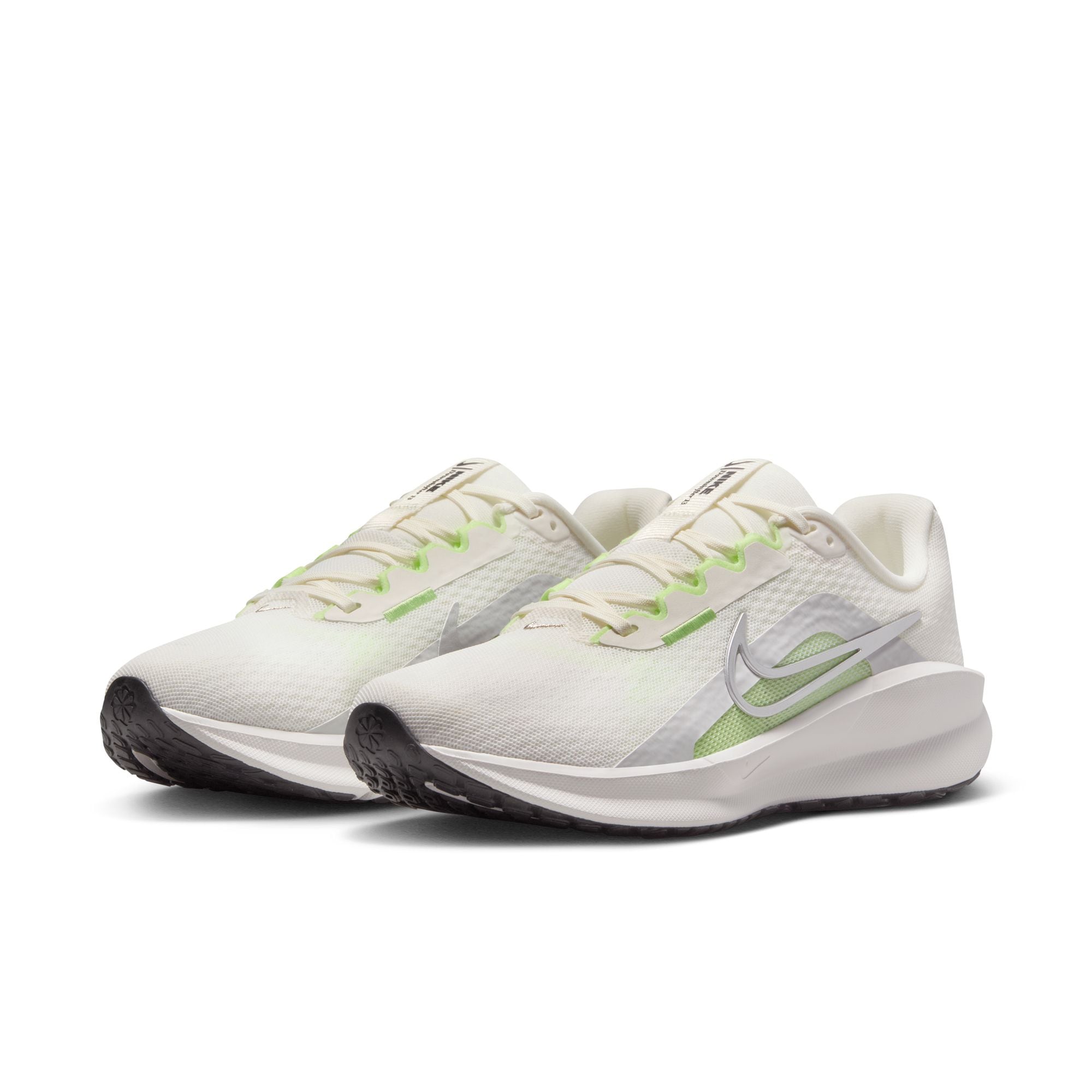 Laufschuh NIKE "W DOWNSHIFTER 13", Gr. 42, sail, metallic silber, photon dust, Textil, Schuhe