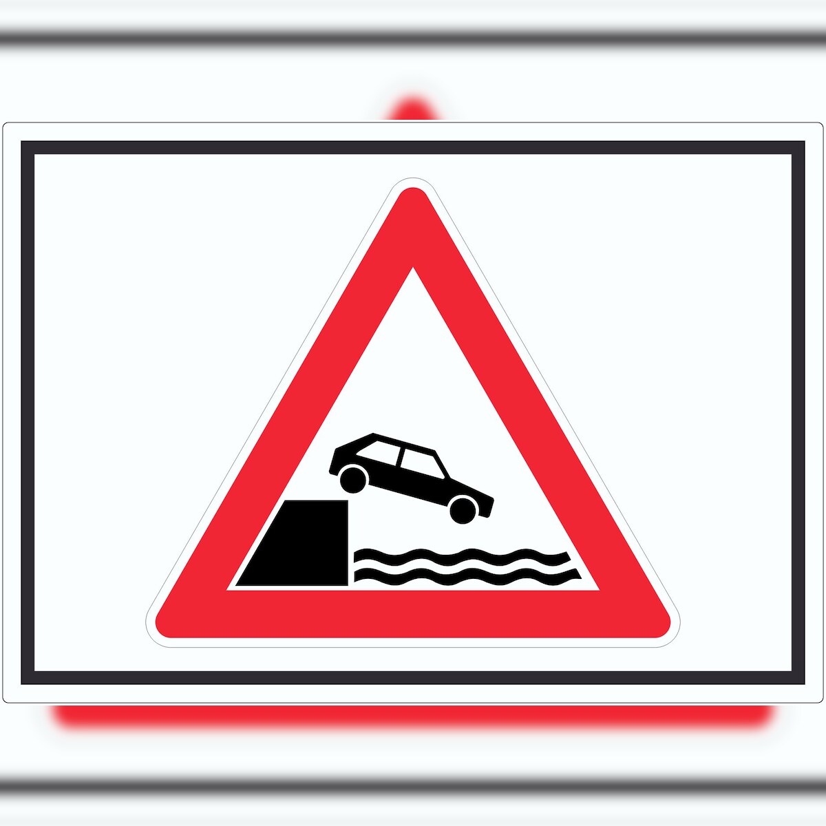 HB-Druck Achtung Ufer Symbol Aufkleber A0 (841x1189mm) Image