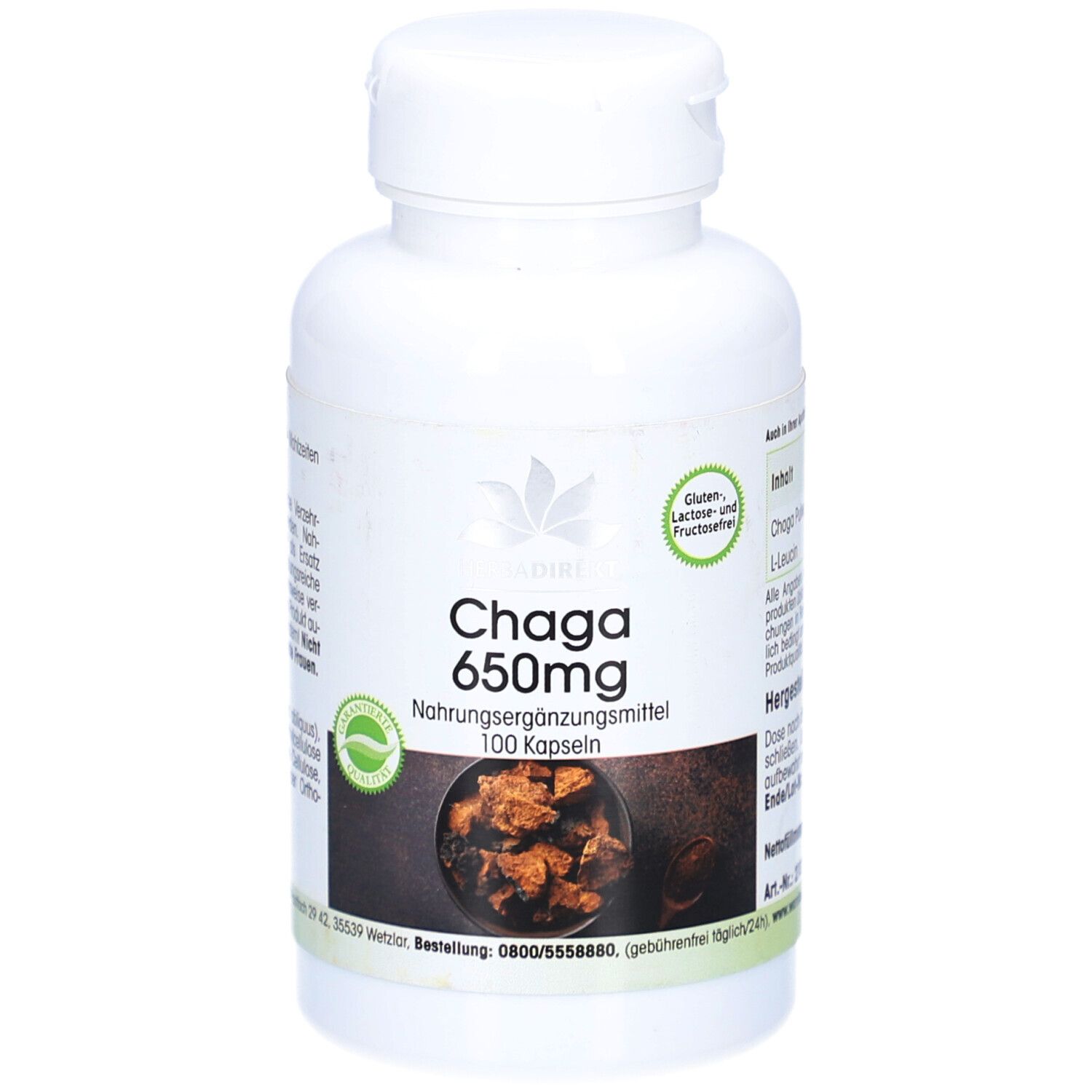 Chaga 650 mg Kapseln 100 St Image