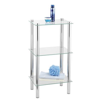 Standregal Yago viereckig 3 Ablagen aus Edelstahl & Glas WENKO Image