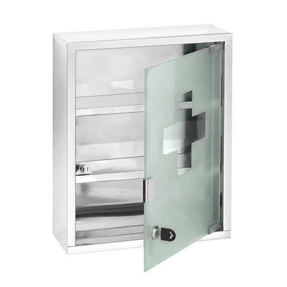 Medikamentenschrank Edelstahl glänzend 30 x 40 cm WENKO Image