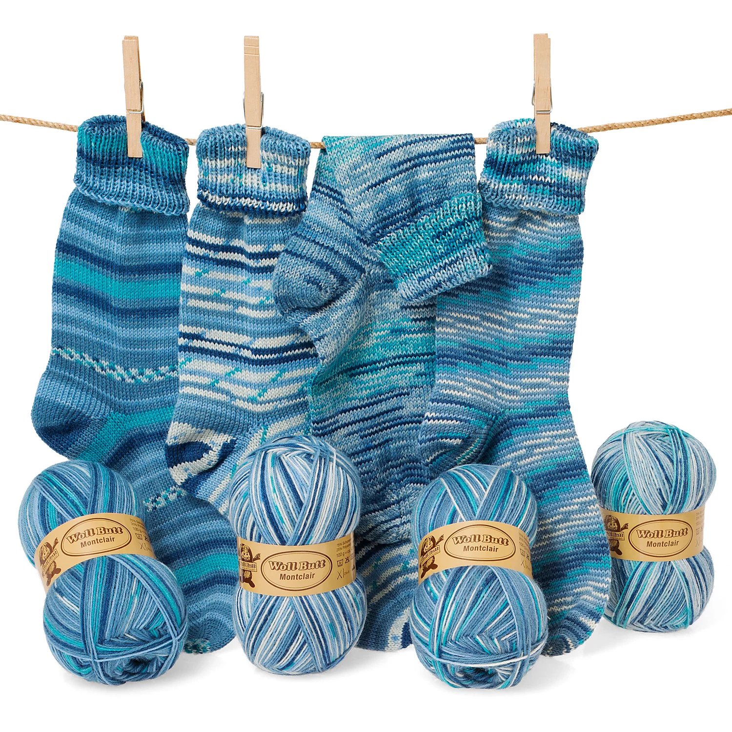Woll Butt Lot laine à chaussettes "Montclair", 400 g