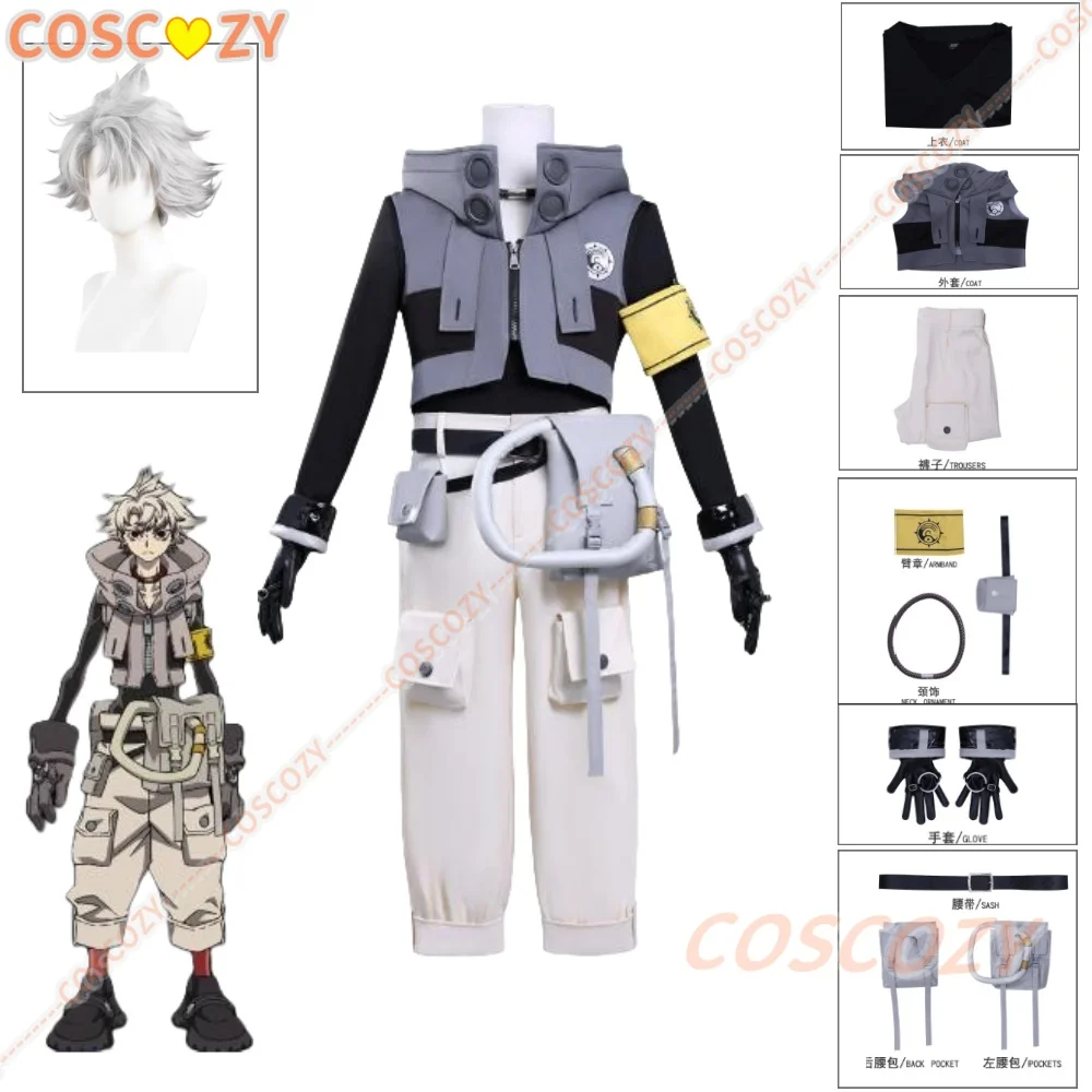 Rudo Neue Anime GACHIAKUTA Cosplay Kostüm Punk Street Hot Punk Hülse Mit Kapuze Jacke Y2K Mode Uniform Perücken für Halloween