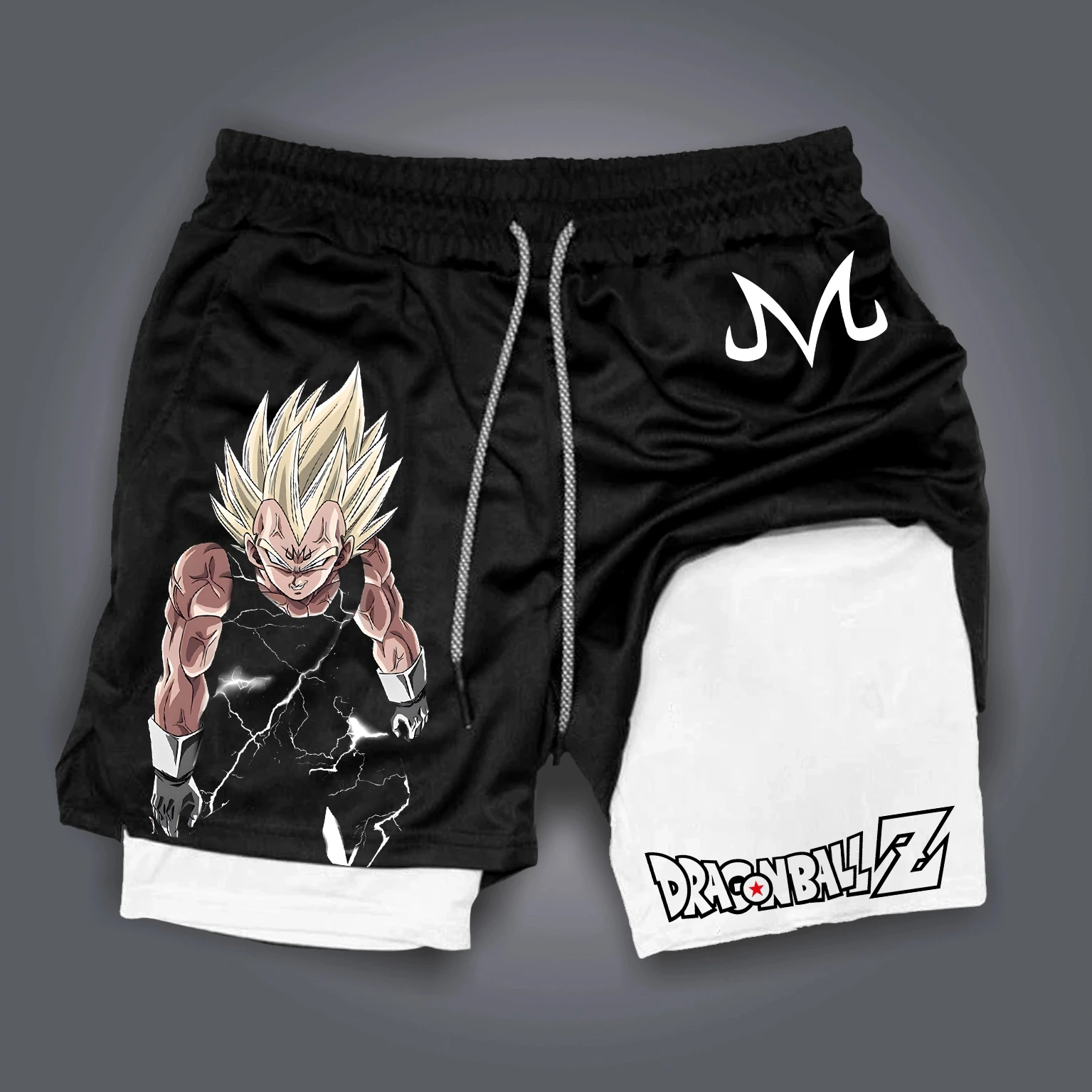 Dragon Ball GOKU Vegeta Anime bedruckte doppellagige Shorts 2025, amerikanische Sommer-Herren- und Damenmode-Sportshorts Image
