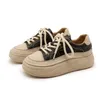 AIYUQI 2025, neue frauen Turnschuhe Dicken sohlen Lace-Up Schuhe Frauen Casual Schuhe Große-Größe Flache Skateboard weibliche Schuhe