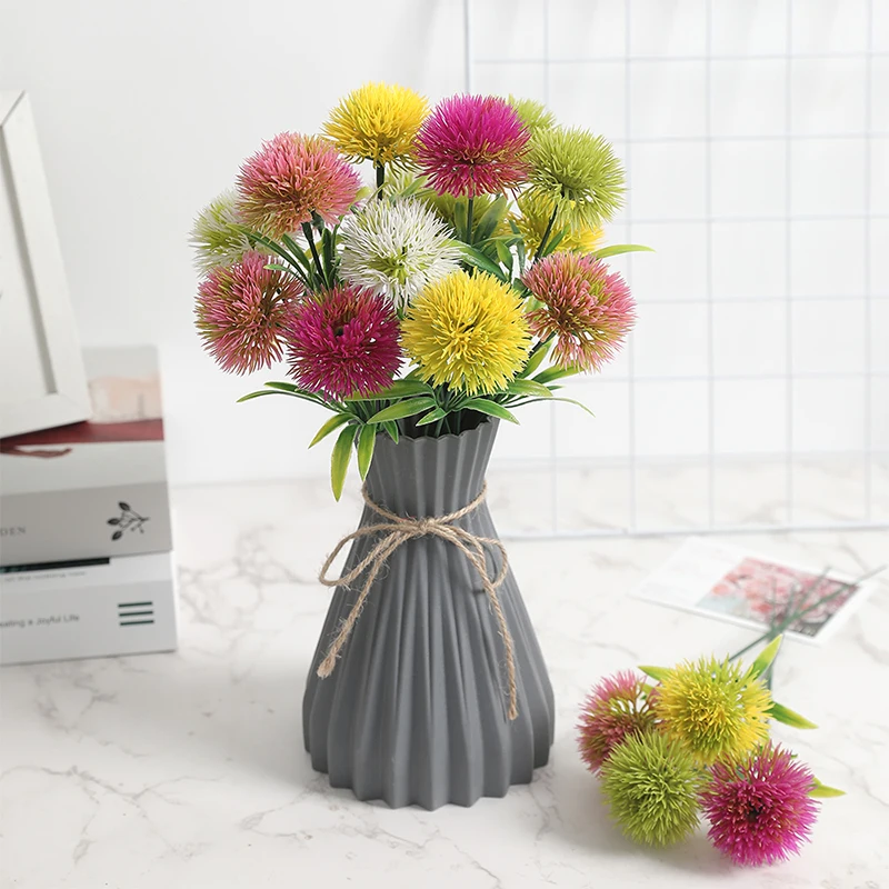 3/6/12 pezzi 28 cm tarassaco di seta fiore artificiale pianta bouquet per la decorazione domestica decorazione decorativa di nozze tavolo da festa decorazione vaso