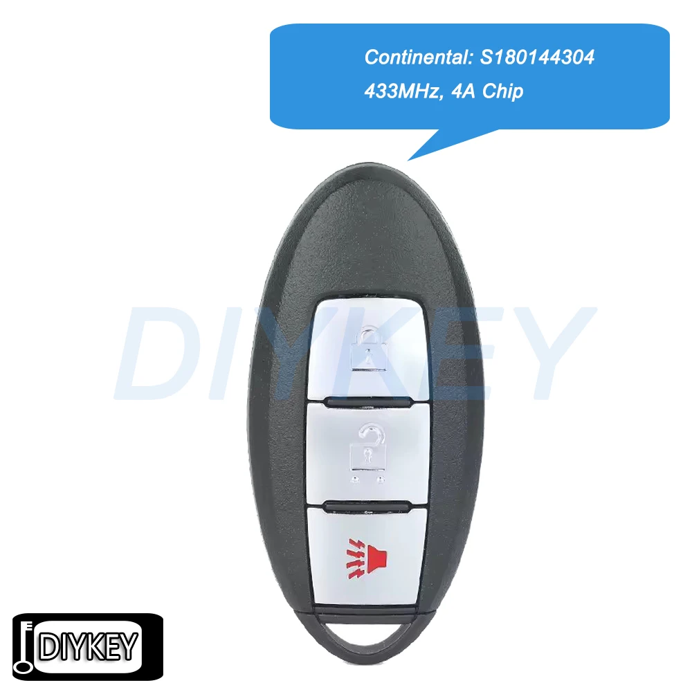 Smart Remote Auto Schlüsselanhänger 433 MHz 4A Chip für Nissan Pathfinder Murano Titan 2015 2016 2017 2018 FCC ID: KR5S180144014, S180144304 Image