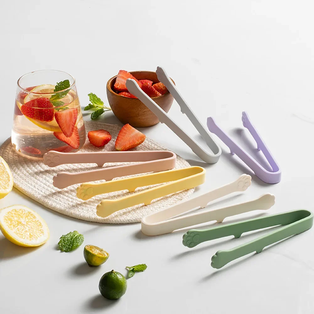 1Pcs Mini Kreativität Küche Tong Silikon Grill Snack Tong Clip BBQ Grill Fleisch Zange Kochen für Lebensmittel Utensilien Zubehör Image