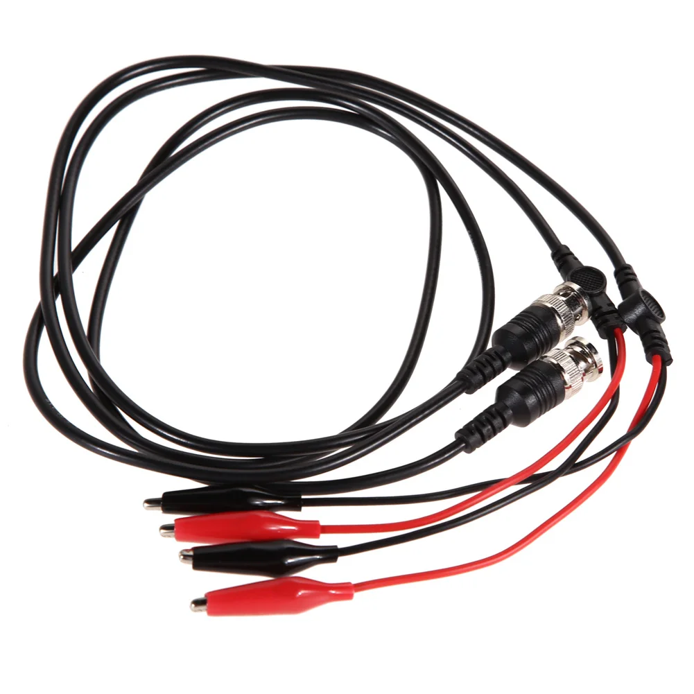2 Stück 110 cm BNC Q9 auf Dual-Krokodilklemme, Oszilloskop-Testsonde führt Kabel, BNC-Messleitungen-Kit für elektrische Arbeiten Image