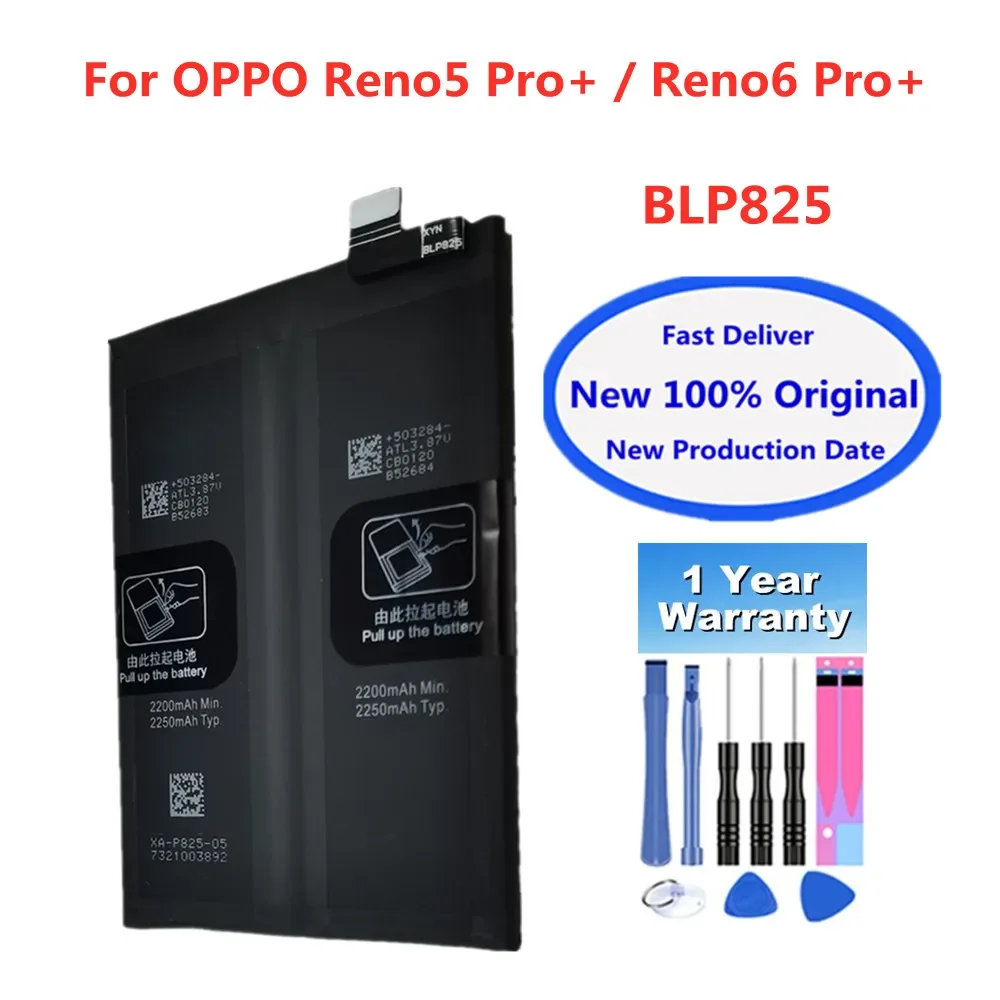 Batteria originale BLP825 da 4500 mAh per OPPO Trova X3 Neo Reno5 Pro + 5G /Reno6 Reno 6 Pro Plus 5G Batteria del telefono
