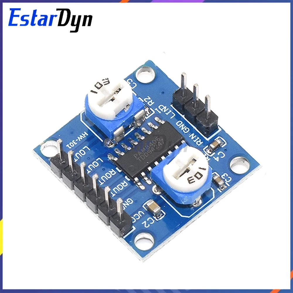 PAM8406 Digitale Verstärkerplatine 5 W + 5 W Zweikanal-Stereo-Audiomodul mit Lautstärkeregler für Lautsprecher-DIY-Soundsystem Image