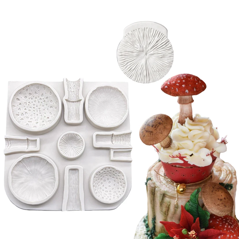 Mushroom Silicone Cake Baking Mold Sugarcraft Chocolate Cupcake Baking Mould Resin Fondant Cake Decorating Tools