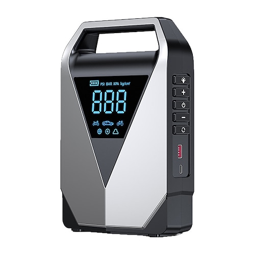 avviatore di emergenza per auto, pompa gonfiabile multifunzione, caricabatterie portatile da 8000 mAh, dispositivo di avviamento automatico, avviatore di emergenza per batteria auto