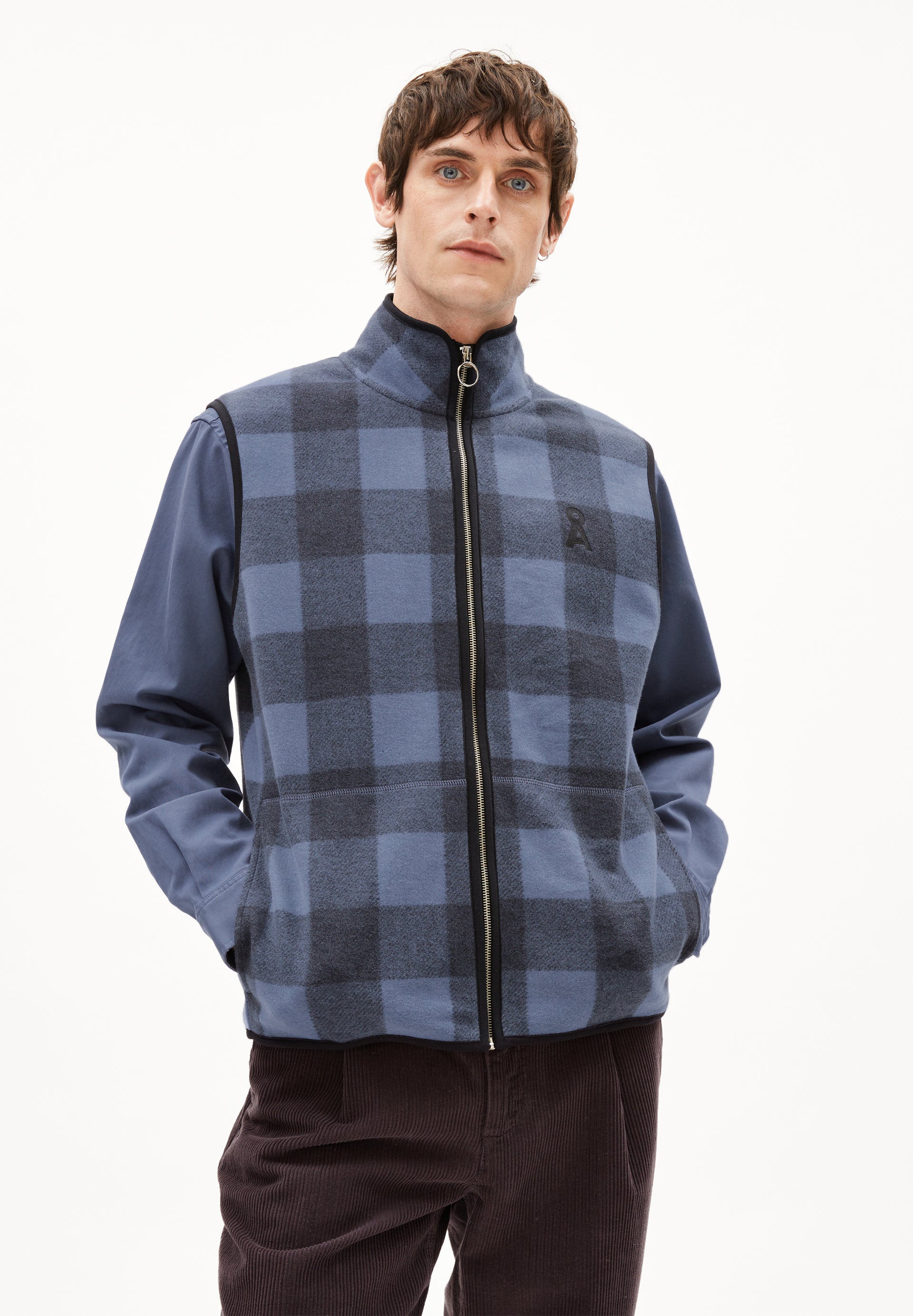 FLAABO MICRO FLEECE VEST | Fleeceweste aus Bio Baumwolle - blau (M) Image